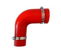 Conduits de pression et durites durite essence Tuyau flexible en silicone, réducteur à 90 degrés, diamètre variable, pour admission d'air, haute pression, avec 2 colliers de serrage(Red,ID76-102mm)