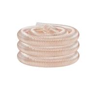 Conduits en polyuréthane PU, Tuyau de dépoussiérage en polyuréthane transparent 1 m, flexible et résistant aux perforations, spirale fil d'acier(275mm)