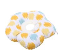 Cône Anti-léchage pour Chat, Collier de Récupération Ajustable, Taille S | Surface Imperméable, Rembourrage en Coton Pp, Forme Fleur Jaune, pour Chat Après Chirurgie ou Maladie