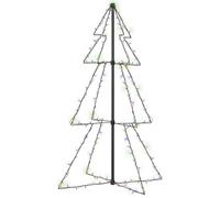 Cône d'arbre de Noël 160 LED multicolore 78 x 120 cm pour intérieur et | Structure en métal, 8 effets lumineux, câble de 5 m, alimentation USB 5 V, utilisation intérieure et extérieure protégée