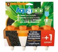 Cône d'arrosage Aquasolo taille S coloris orange débit 7cl/24h 3 + 1 gratuit
