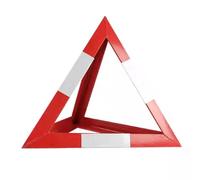 Cone de Chantier, Poteau de Signalisation Métallique, Support Réfléchissant Triangulaire, Structure Robuste, Soudure Intégrale, pour Routes, Situations D'urgence