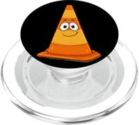 Cône de Circulation Vibrant avec Grand Visage Souriant PopSockets PopGrip pour MagSafe