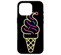 Cône de glace Ligne artistique Gelato Coque pour iPhone 16 Pro