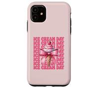 Cône de Glace pour Fille Maman Rose Coquette nœud Coque pour iPhone 11