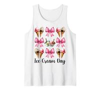 Cône de Glace pour Fille Maman Rose Coquette nœud Débardeur