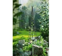 Cône de liane "petit oiseau" en métal aspect antique, hauteur 106 cm, aide pour la liane, treillis, support pour la liane