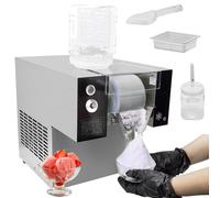 Cône de neige électrique de machine à glaçons en forme de flocon de neige, broyeur en acier inoxydable pour continu, idéal pour les food trucks, les restaurants et les magasins de thé au lai