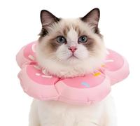 Cône de protection en forme de fleur - Chat doux, léger, design mignon avec un port confortable, petit chien avec matériau flexible, vêtements de récupération pour soins des plaies, costume pour toile