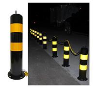 Cône De Signalisation De Chantier, Poteau De Signalisation Rond, Cônes De Signalisation Réfléchissants en Acier, Borne De Stationnement pour La Circulation (1 Paquet) (75 Cm/29,5 Po)