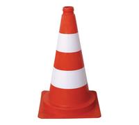Cône de signalisation H. 320 mm fluorescent, 1 bande poids 0,54 kg, 23 x 23 cm Quantité:1