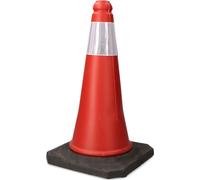 Cône de signalisation Normaluz rouge 50 cm réfléchissant