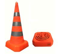 Cône de signalisation pliable for signalisation routière - Cône réfléchissant orange rétractable for la pratique de la conduite et le stationnement sur route, 1 pièce(41cmeters)