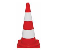 Cône de signalisation PVC rouge-orange fluorescent 750 mm avec 2 anneaux blancs Quantité:1