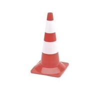 CONE DE SIGNALISATION ROUGE-BLANC 50cm