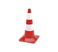 Cône de signalisation rouge et blanc - 50 cm - Perel