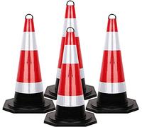 Cône de signalisation routier résistant, Cônes de signalisation routière en caoutchouc avec réflecteurs for la formation au stationnement et à la conduite