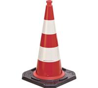 Cône de signalisation TL H.750mm testé BAST,2 bandes G.5,80 kg,45x45cm - 350.28.280