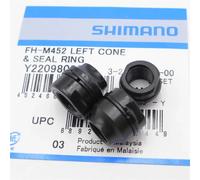 Cône droit et bagues d'étanchéité Shimano FH-HG50 Noir
