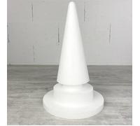 Cône en polystyrène à pied, h. 35 cm avec supports, base 22,5 cm, à décorer - Unique