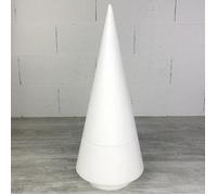 Cône en polystyrène - LEALOO - 54 cm - Support pour pièces montées - Base 15 cm - Blanc