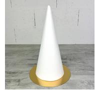 Cone en polystyrène Plein, Hauteur 40 cm, Diamètre de base 18 cm, Présentoir à macarons, choux, plateau doré réversible - Unique
