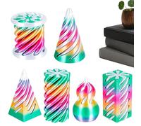 Cône Imbordable Anti-Stress,6 Pièces Décor de Bureau Imprimé 3D | Jouet à Billes Pyramide Impossible | pour , Adultes, Bureau, Salle de Classe, Méditation et Voyage