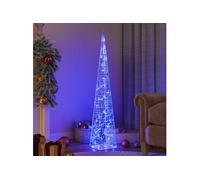 vidaXL Cône Lumineux Décoratif à LED Décoration de Noël Vacances de Noël Jardin Patio Extérieur Salon Chambre Acrylique Bleu 328965
