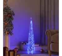 vidaXL Jeu de Cônes Lumineux à LED Décoration de Noël Vacances de Noël Jardin Patio Extérieur Salon Chambre Acrylique Bleu 328973