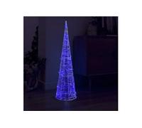 Cône lumineux décoratif pyramide à LED Acrylique Bleu 120 cm Bleu