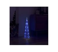 vidaXL Cône lumineux décoratif pyramide à LED Acrylique Bleu 60 cm Bleu