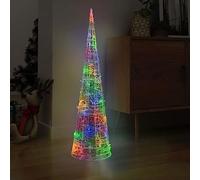 Cône Lumineux décoratif Pyramide à LED Acrylique Coloré 120 cm,Éclairage de Noël,2.28KG-329808