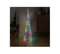 vidaXL Cône lumineux décoratif pyramide à LED Acrylique Coloré 120 cm