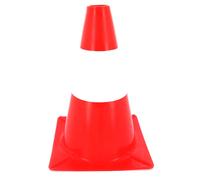 Perel Tools Cône de signalisation 30 cm bandes non réfléchissantes, usage récréatif, Rouge/Blanc