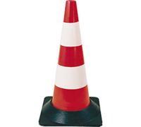 Cone plastique avec pied caoutchouc hauteur 50 cm TALIAPLAST - 520601