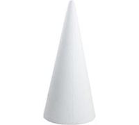 cône polystyrène styropor décoratif 20cm blanc - générique 4styk21 Blanc G