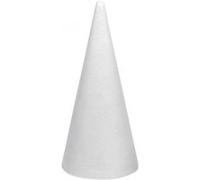 cône polystyrène styropor décoratif 26cm blanc - générique 4styk27 Blanc