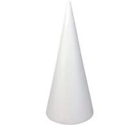 cône polystyrène styropor décoratif 40cm blanc - générique 4styk40 Blanc G