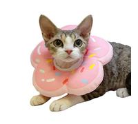 Cône pour Chat Donut Doux en Forme de Fleur Mignon et Imperméable