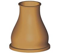 cône pour raccord cuvette wc - 30 x 65 - grand modèle - rouge - sachet de 1 - gripp 298130