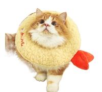 Cône souple pour chat, motif dessin animé Tempura Taiyaki en peluche, collier de protection anti-morsure, collier de des plaies pour chiots et chatons de petite et moyenne taille, cône de