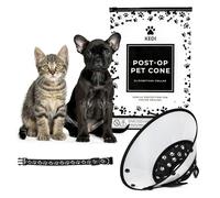 Cône Souple pour Chats et Petits Chiens - Cônes de Chats Après Chirurgie Récupération - Donut de Protection Confortable Postopératoire pour Félins et Canins - Dispositif de Soin des Plaies Réglable