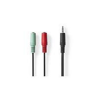 CONECTICPLUS Adaptateur audio jack 3.5 mâle vers 2 x jack 3.5 femelles casque/micro G