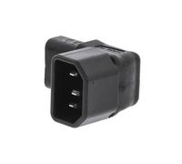 CONECTICPLUS Adaptateur de prise électrique C13 femelle / C14 mâle schuko coudé bas