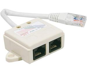 CONECTICPLUS Adaptateur Ethernet RJ45 Male vers 2 x Femelle (téléphonie)