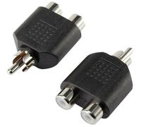 CONECTICPLUS Adaptateur RCA mâle 2 RCA femelles