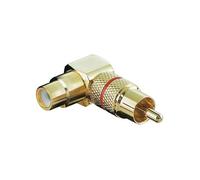 CONECTICPLUS Adaptateur RCA mâle femelle coudé 90° gold