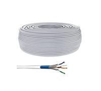 CONECTICPLUS Bobine de câble ethernet rj45 cat6a monobrin double blindage lsoh dca - 305m gris