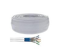 CONECTICPLUS Bobine de câble ethernet rj45 cat7 double monobrin double blindage lsoh dca - 300m gris