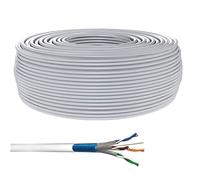CONECTICPLUS Bobine de câble Ethernet RJ45 Cat7 monobrin double blindage LSOH gris - 100m